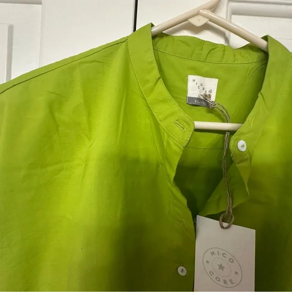 Sale‼️Nicobar Apple Green Sleeveless Button-Up Dress with side pockets size 2XL - Picture 3 of 12